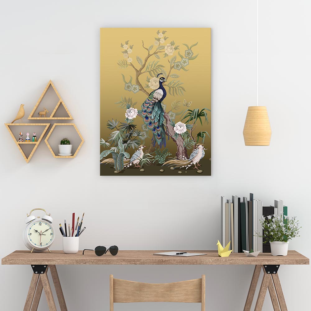 Golden peacock garden
