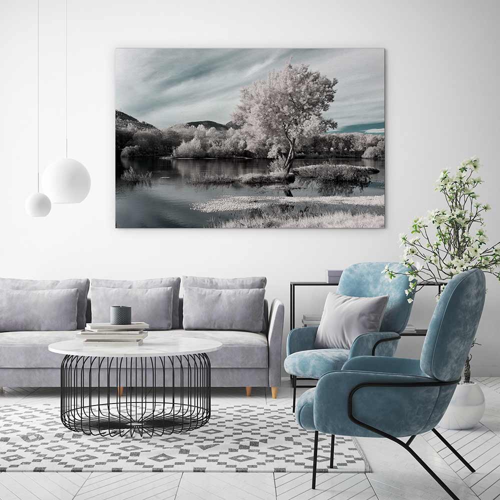 Winter river hues