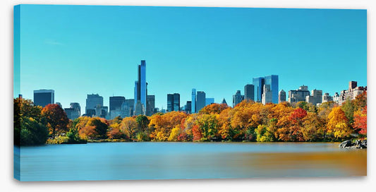 Manhattan skyline in Fall