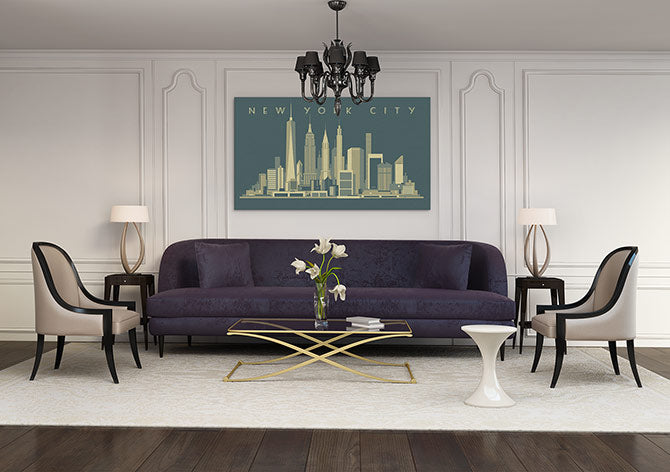 New York City deco skyline