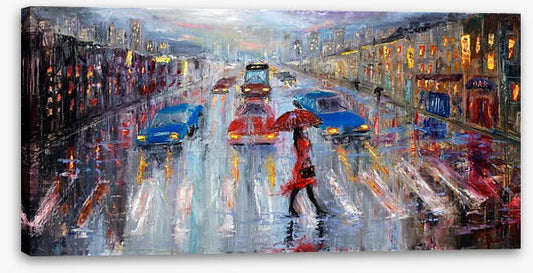 Crossing in the rain