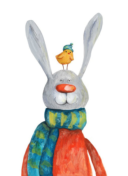 Rabbit and chick