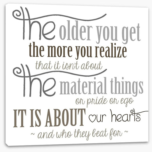 The older you get