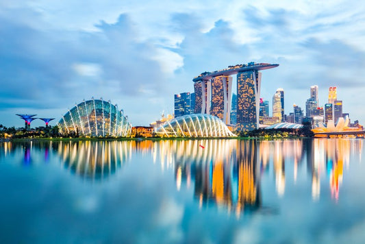 Singapore skyline reflections