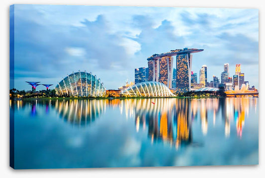 Singapore skyline reflections