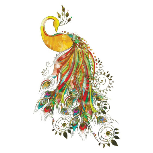 Peacock in ochre