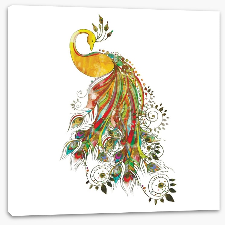 Peacock in ochre