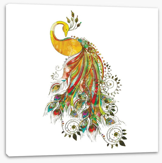 Peacock in ochre
