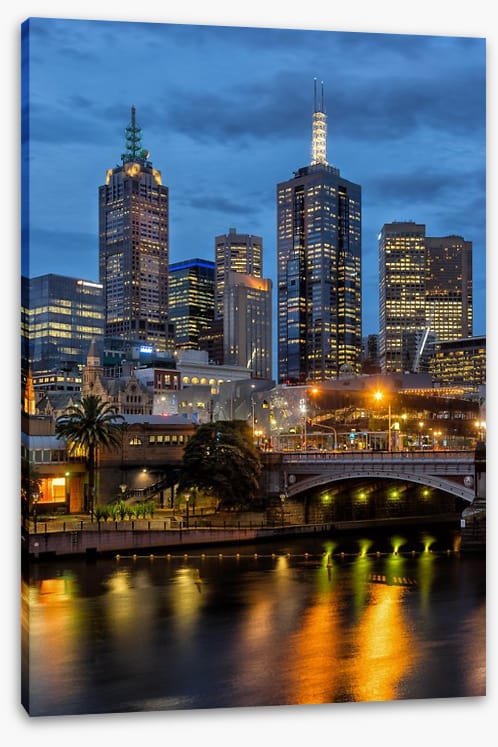 Melbourne city twilight