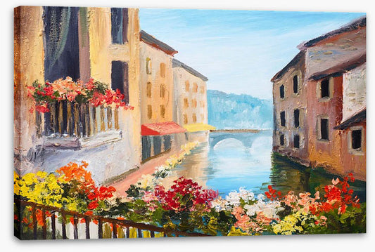 Flowers by the canal