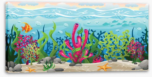 Between the coral
