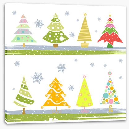 Festive tree snowflakes
