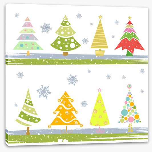 Festive tree snowflakes