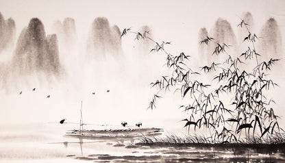 Birds in the bamboo