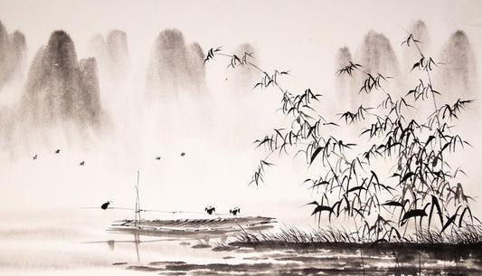 Birds in the bamboo