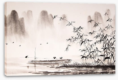 Birds in the bamboo