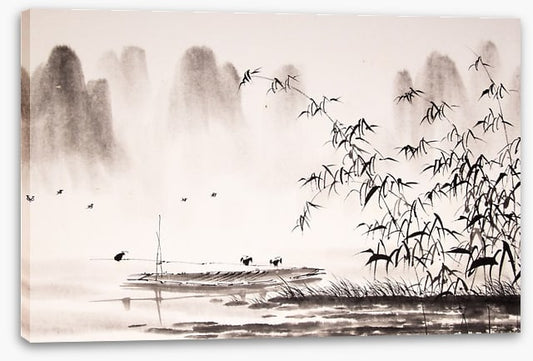 Birds in the bamboo