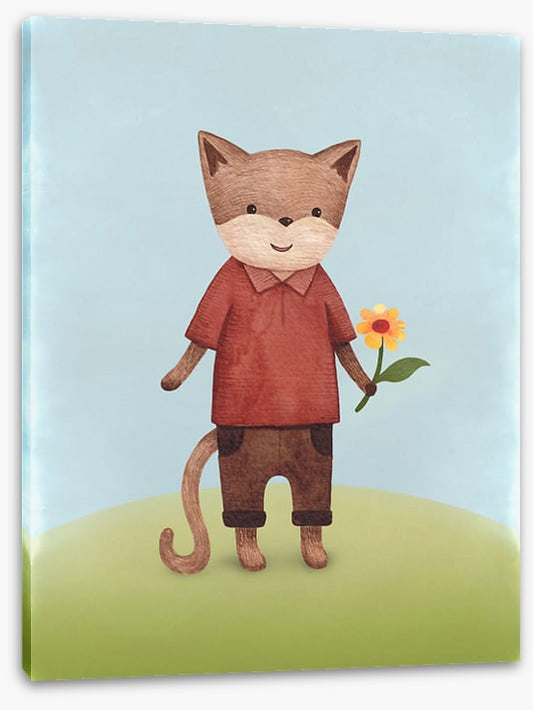 Yellow flower cat