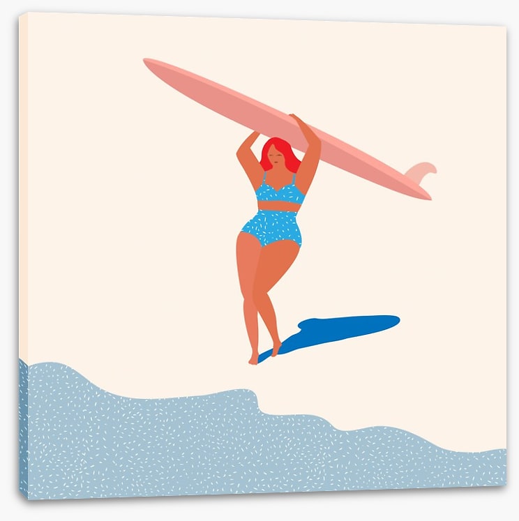 Deco surfer girl