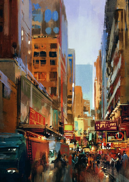 Dusk in the city
