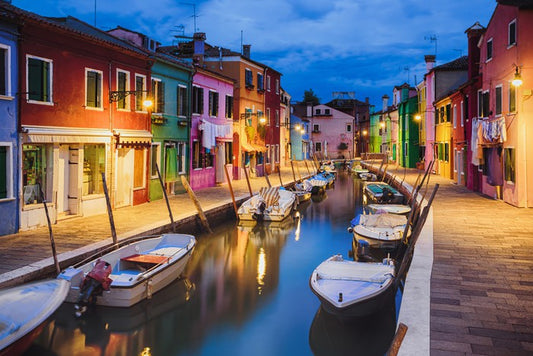 Burano island dusk