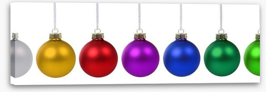 Rainbow bauble panoramic