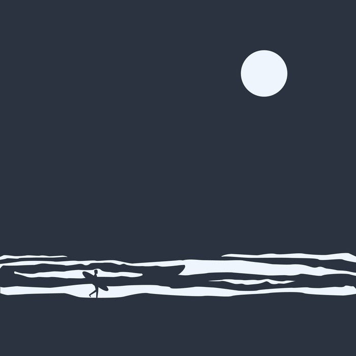 Moonlight surfer