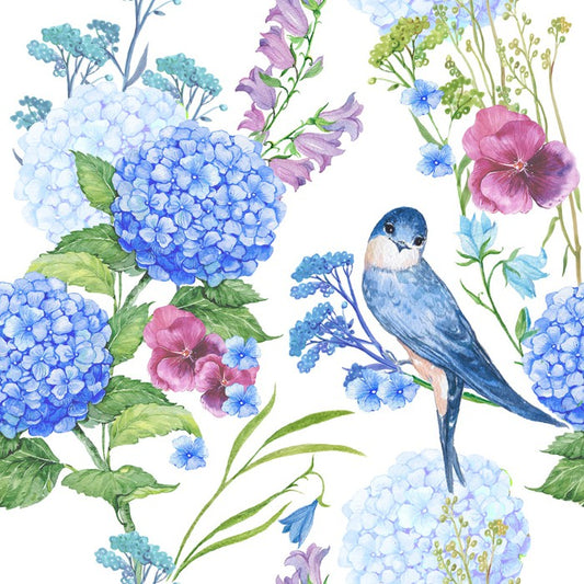 Blue bird hydrangeas