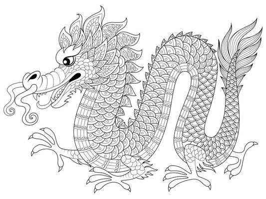 Colour me chinese dragon