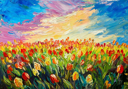 Tulips at sunrise