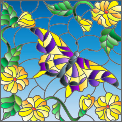 Summer butterfly window