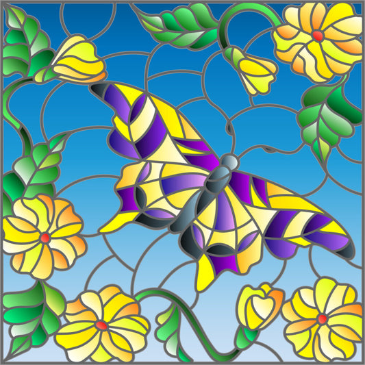 Summer butterfly window