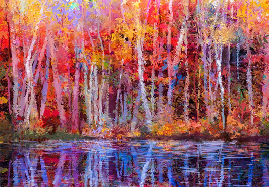 Aspens by the lake