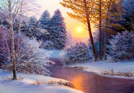 Snowy river sundown