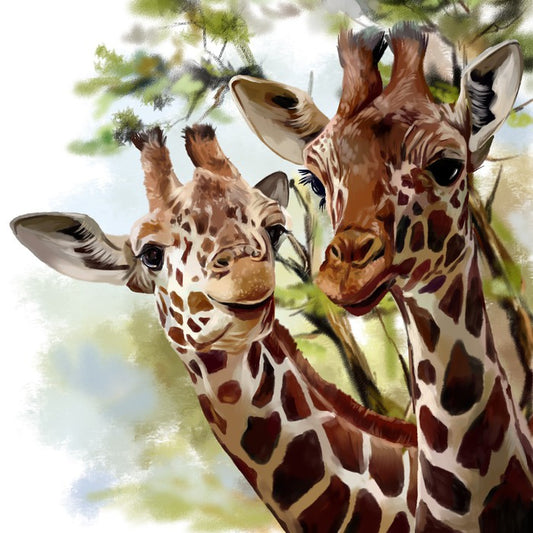 Giraffe and calf