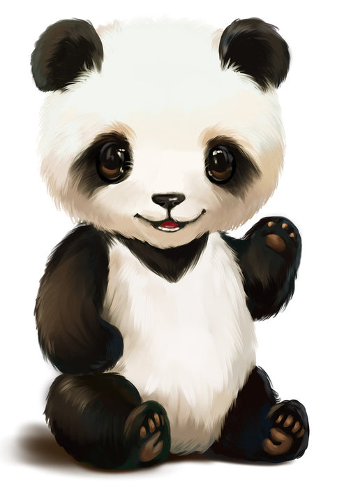 Little panda wave