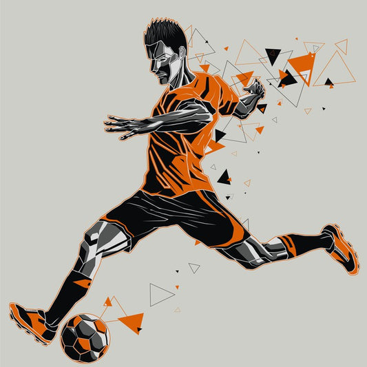 The soccer player in orange