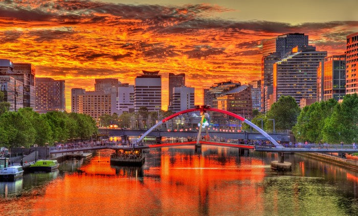 Sunset over the Yarra