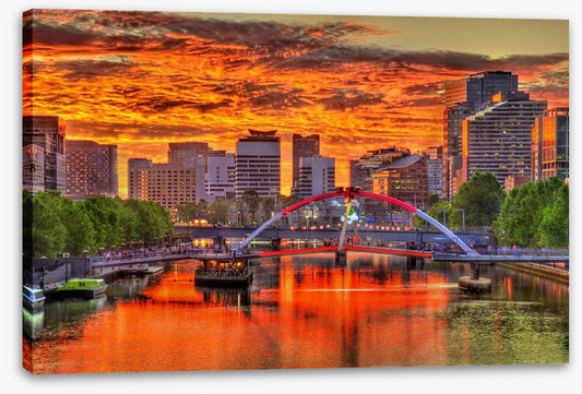 Sunset over the Yarra