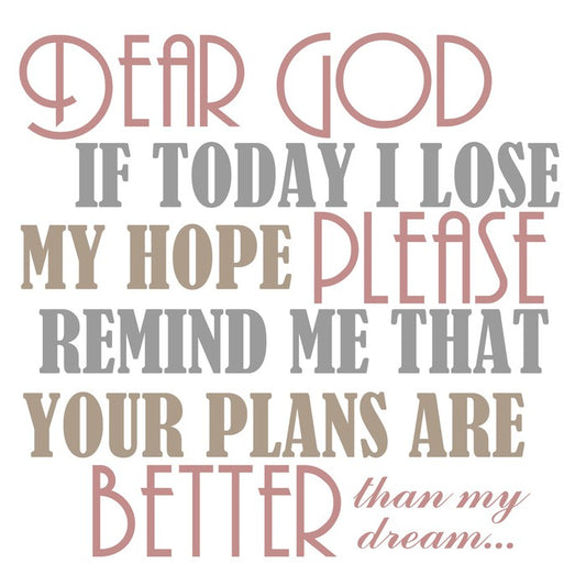 God plans better