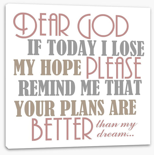 God plans better