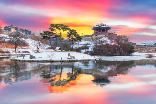 Suwon Hwaseong fortress sunset