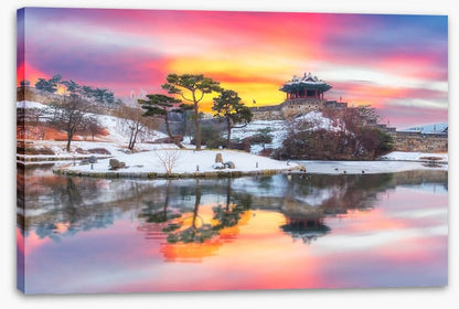 Suwon Hwaseong fortress sunset