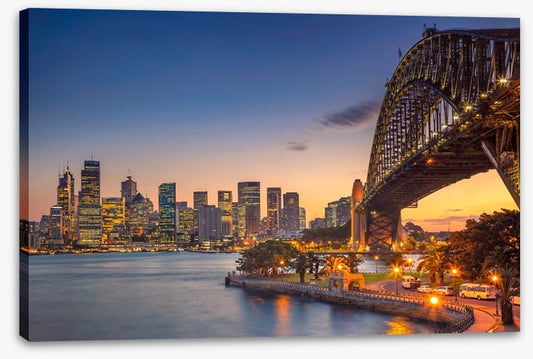Sydney skyline sunset
