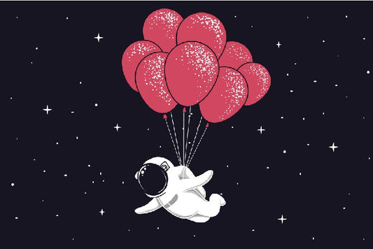 Floating in space
