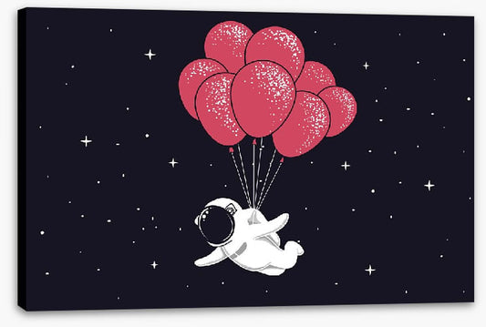 Floating in space
