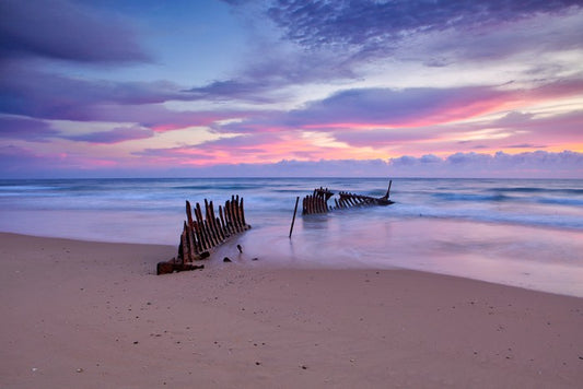 Dicky Beach shipwreck sunrise