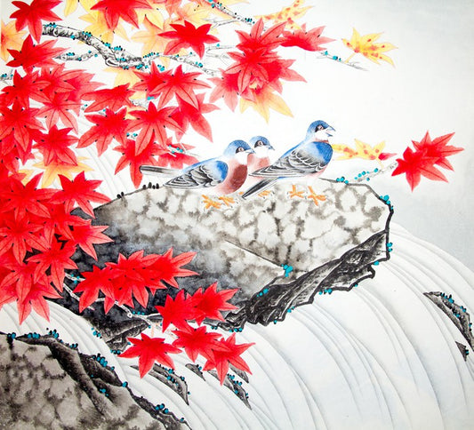 Red maple birds