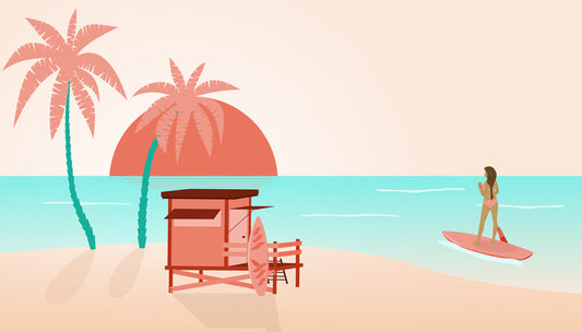 Pink sunset paddle
