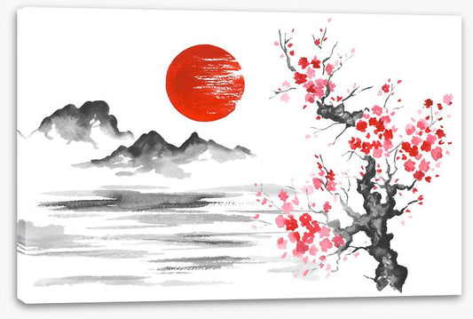 Blood moon and blossom